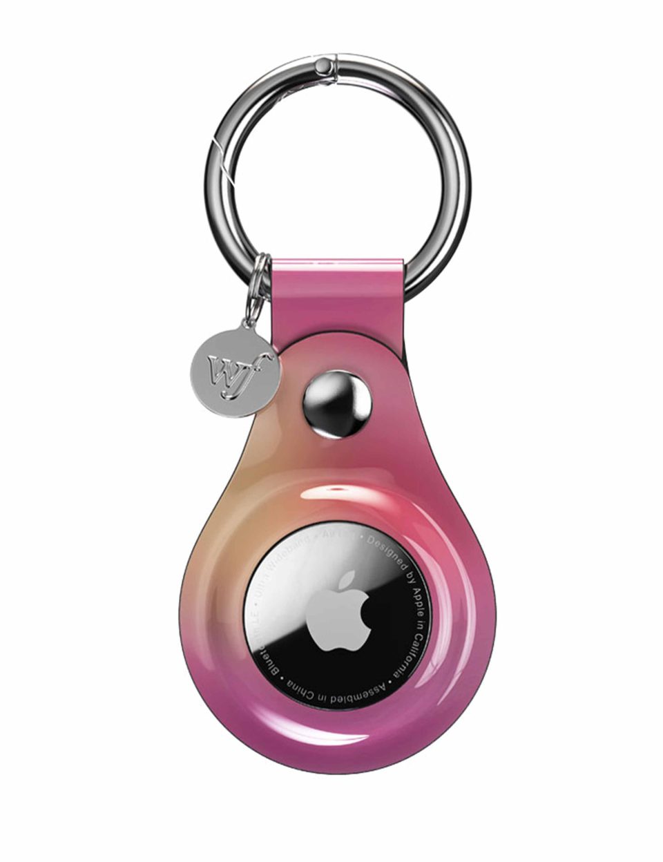 Hot Pink Aura Airtag Keychain