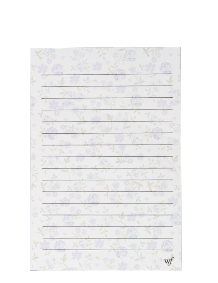 Lilac and Blue Floral Notepads