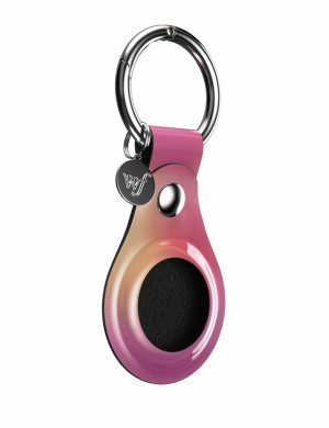 Hot Pink Aura Airtag Keychain