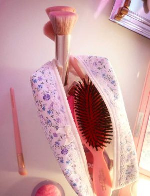 Lilac and Blue Floral Perfect Pouch