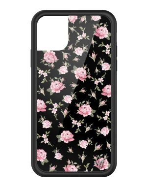 Black and Pink Floral iPhone Case