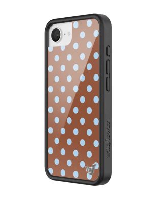 Polka Dot | Brown and Blue iPhone Case