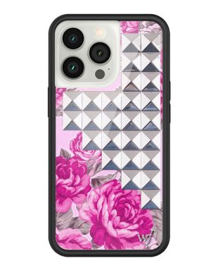 Pink Floral Stud iPhone Case