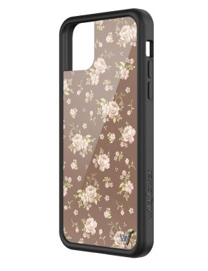 Brown Floral iPhone Case