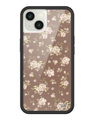 Brown Floral iPhone Case