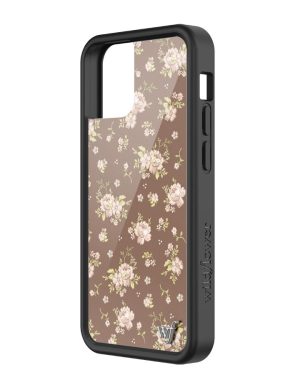Brown Floral iPhone Case
