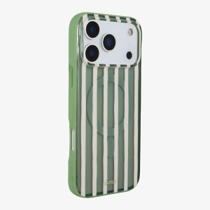 Abstract Stripe Sage MagSafe® Compatible iPhone Case