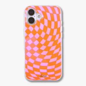 Checkmate Pink/Orange MagSafe® Compatible iPhone Case