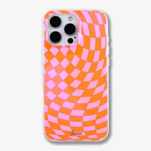 Checkmate Pink/Orange MagSafe® Compatible iPhone Case