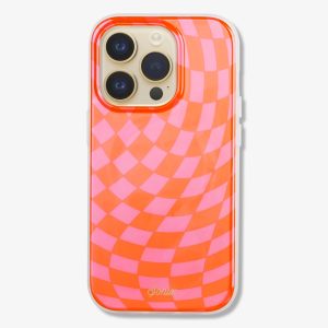 Checkmate Pink/Orange MagSafe® Compatible iPhone Case